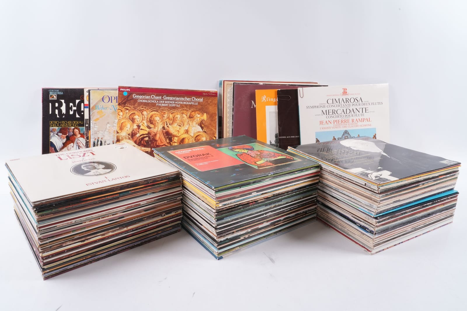 PARTI med LP-SKIVOR, mestadels klassiskt, bl.a. Bach, Mozart, Gustav Holst