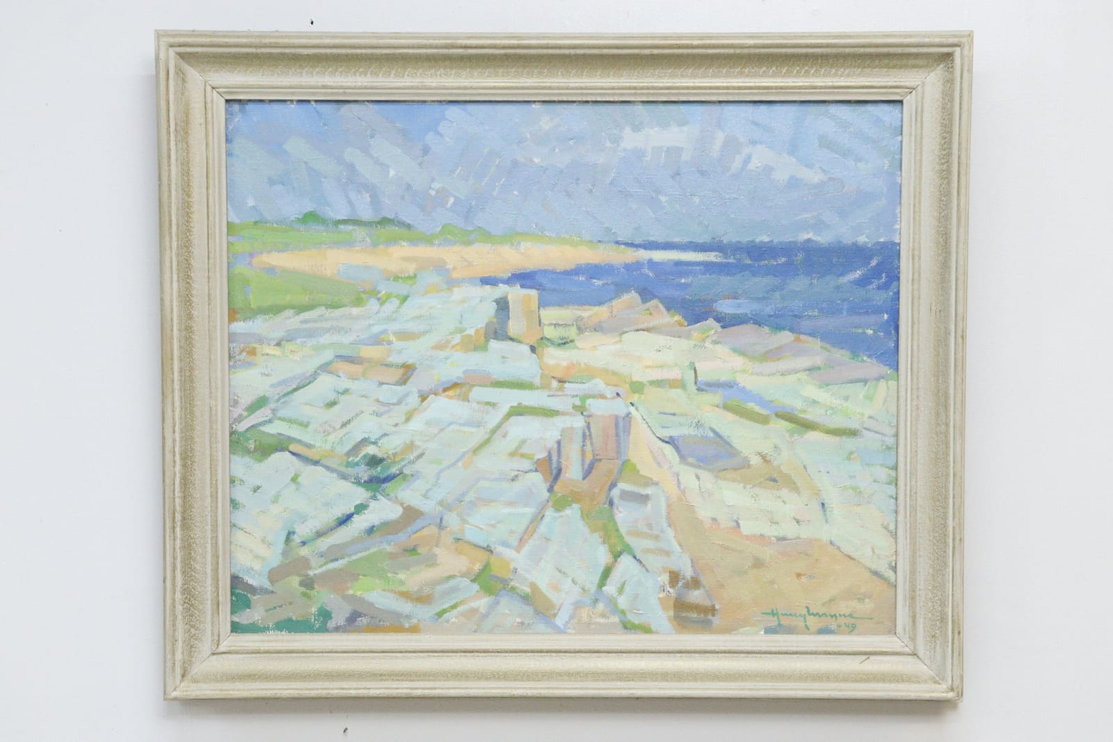 Henry Mayne, "Vårhallen", olja på duk, signerad