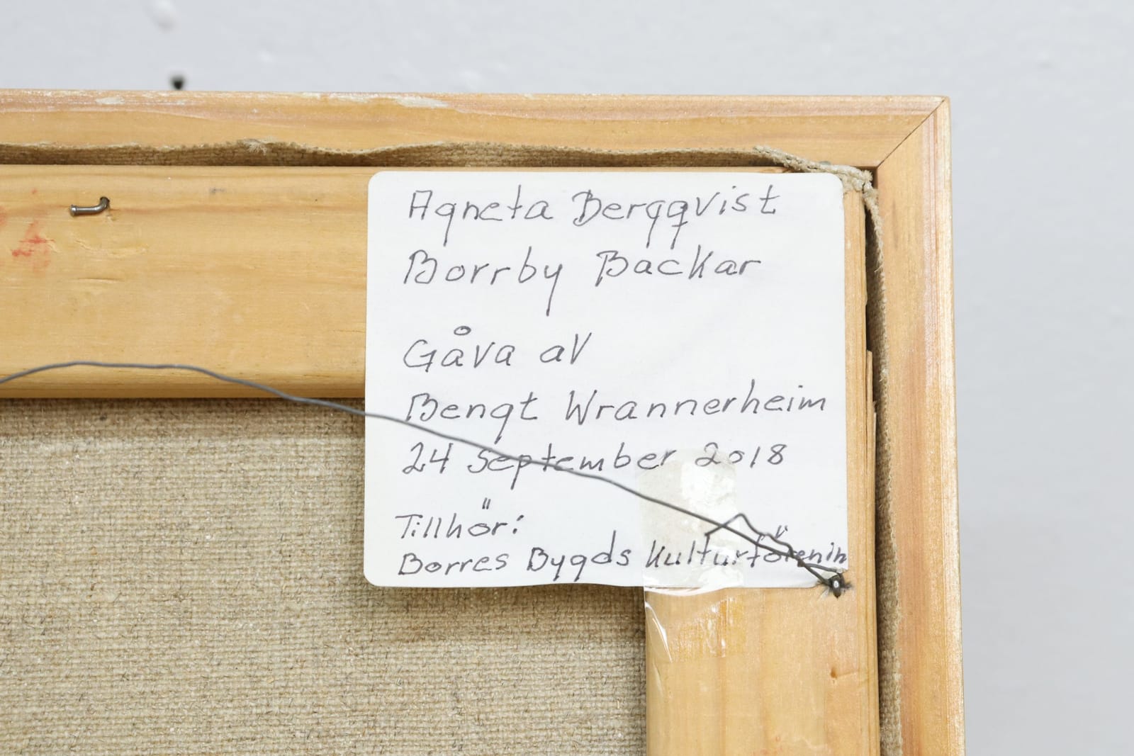 Agneta Bergqvist, olja på duk, "Borrby backar", signerad