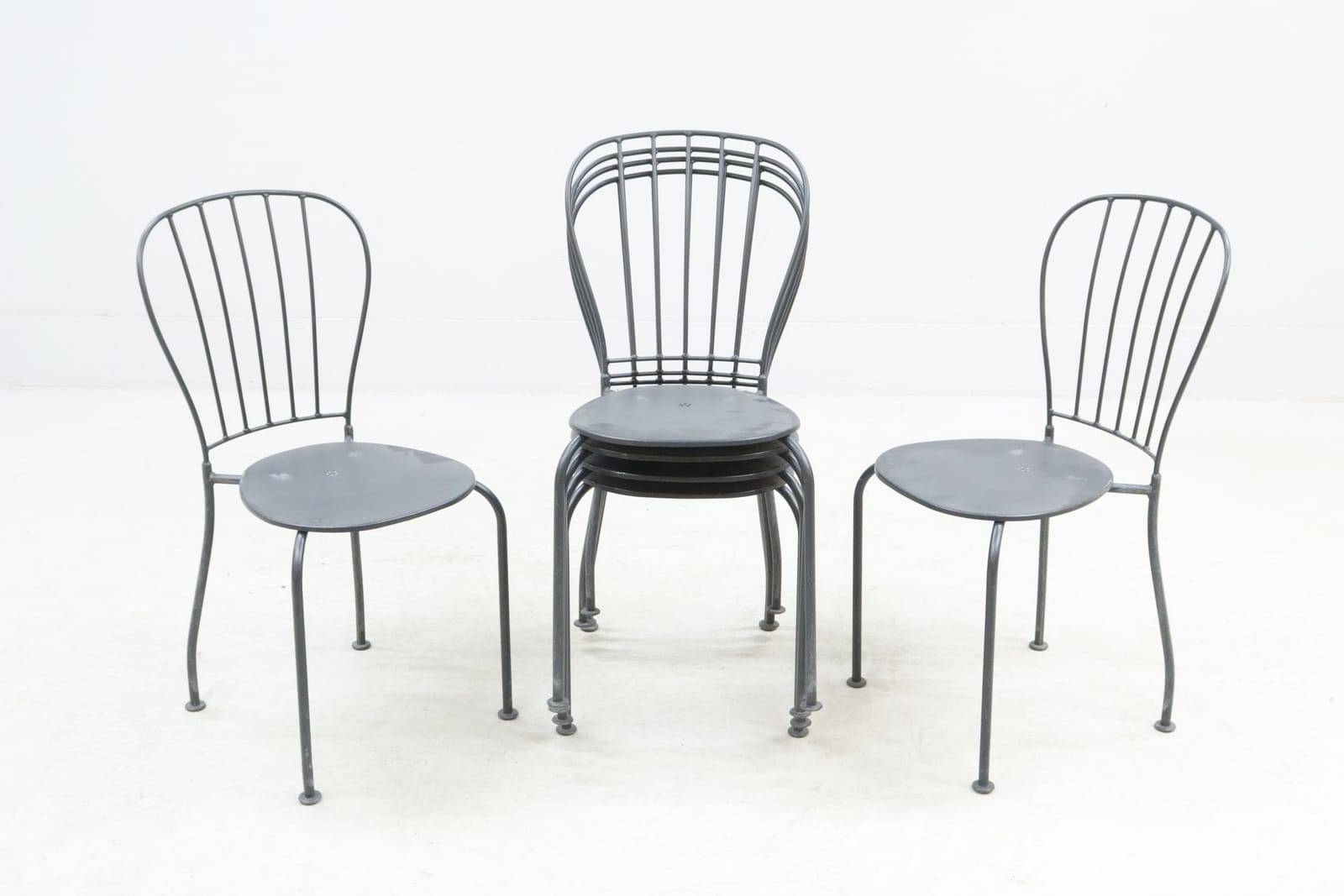 Caféstolar, 6st, "Läckö", Ikea, metall