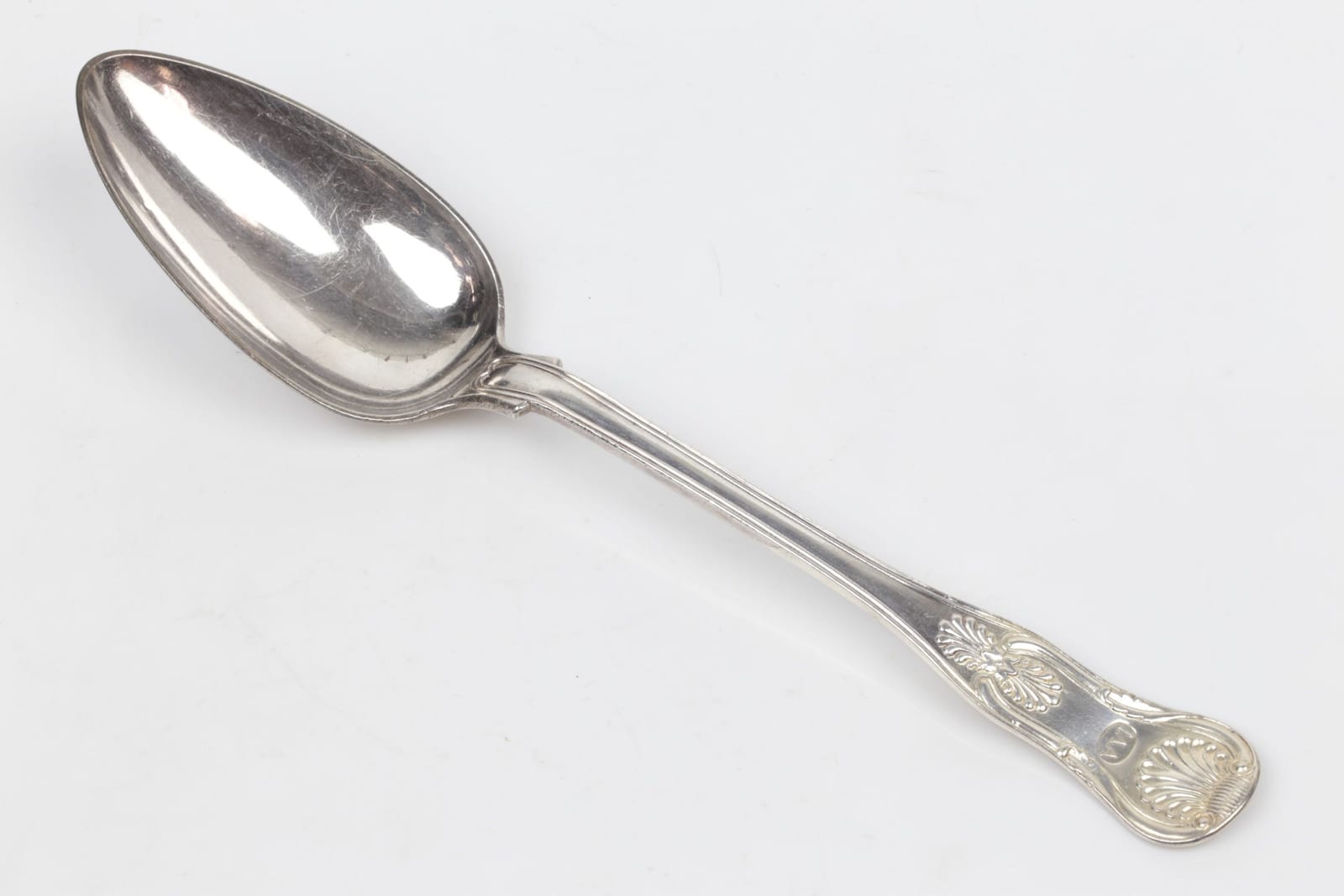 OTTO WILHELM KJELLBERG, matsked, silver, "Engelsk snäck", Västerås, 1872, ca 66,09 g