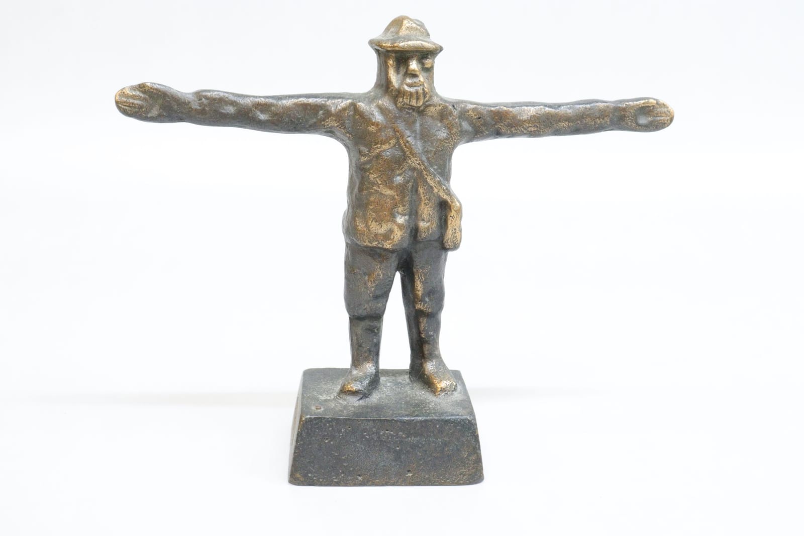 Skulptur, brons, Hjalmar Ekberg "Storfiskaren", ABU, signerad