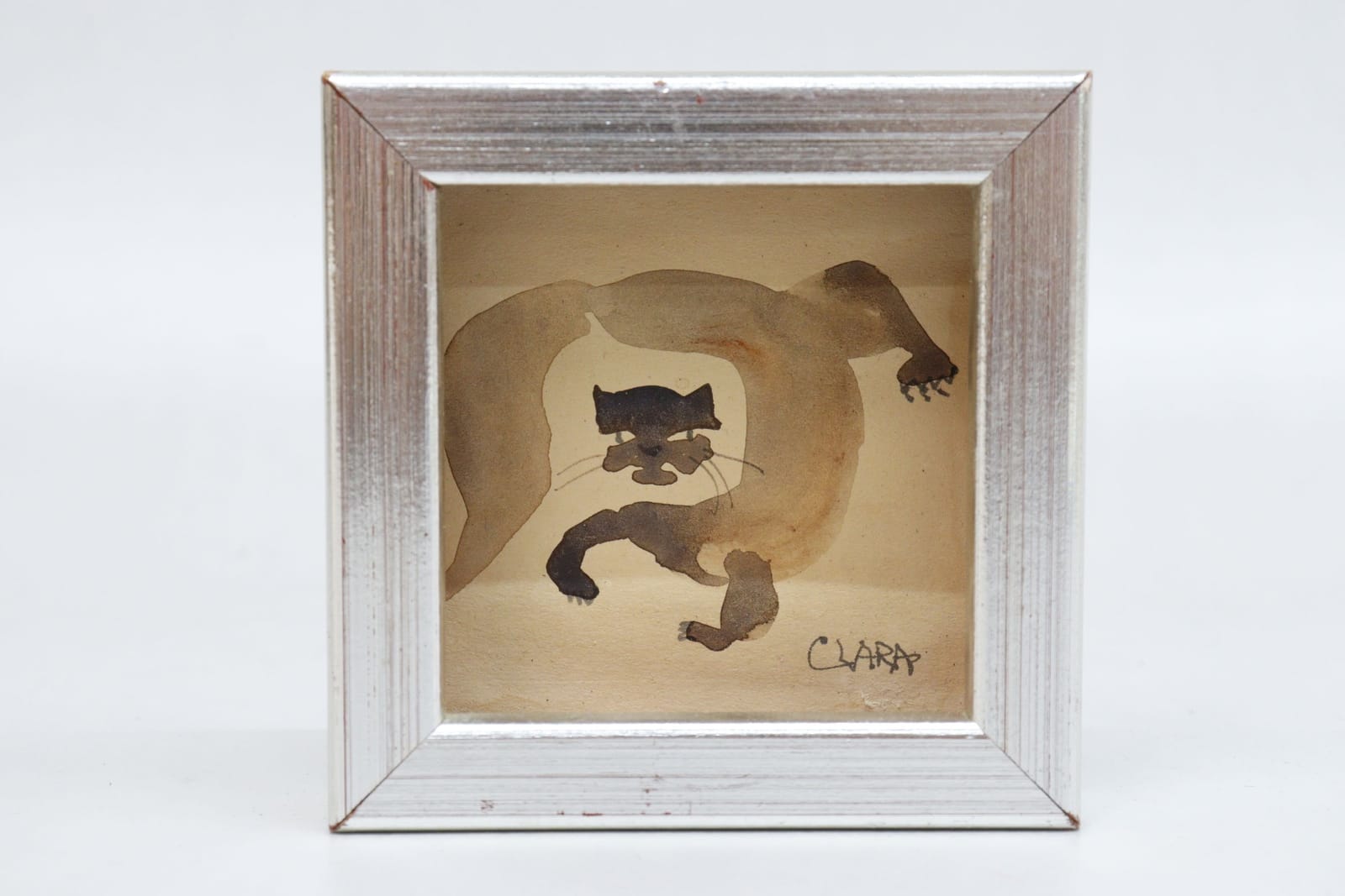 Clara Salander, "Katt 1", akvarell, signerad
