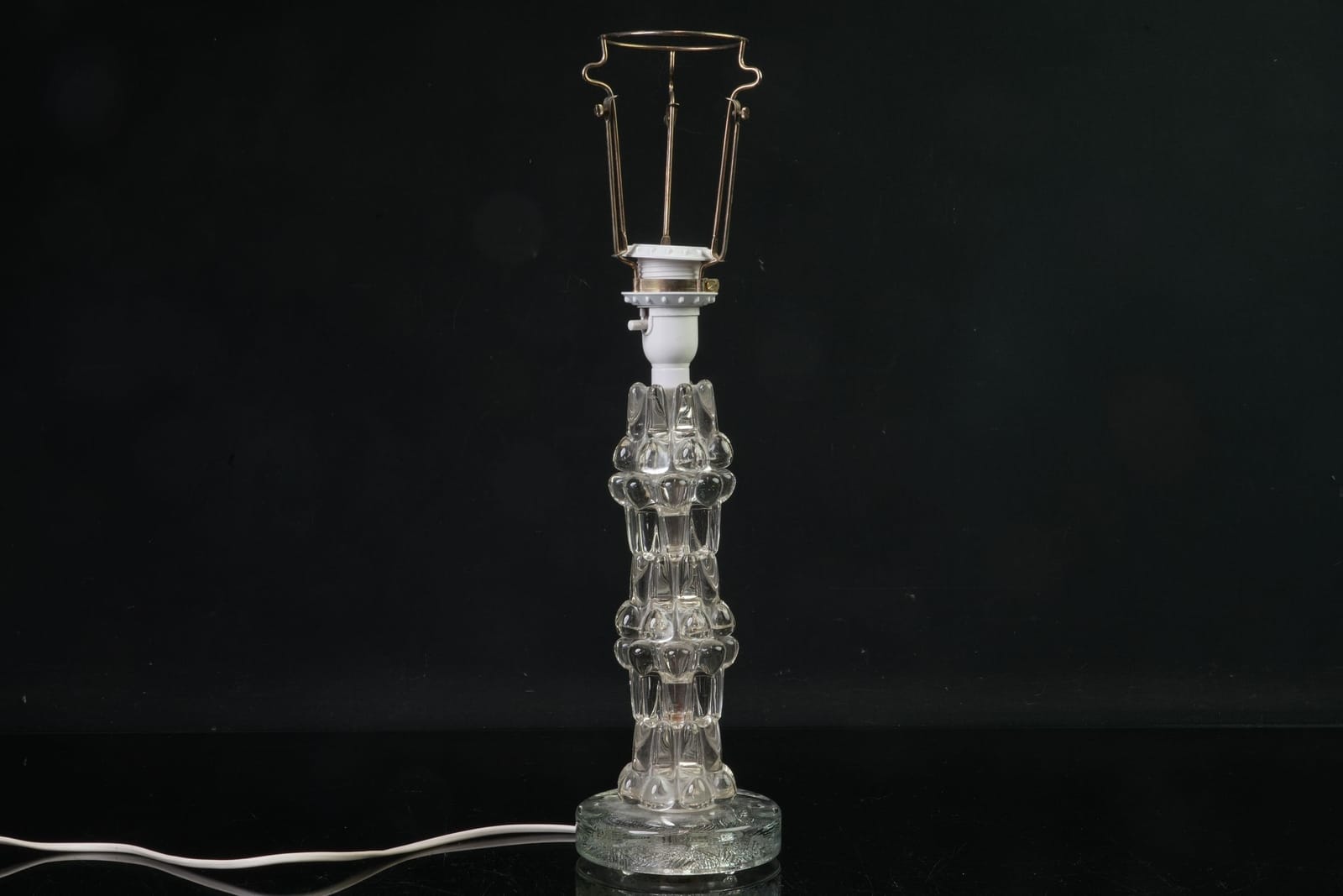 BORDSLAMPA, glas, 1900-tal