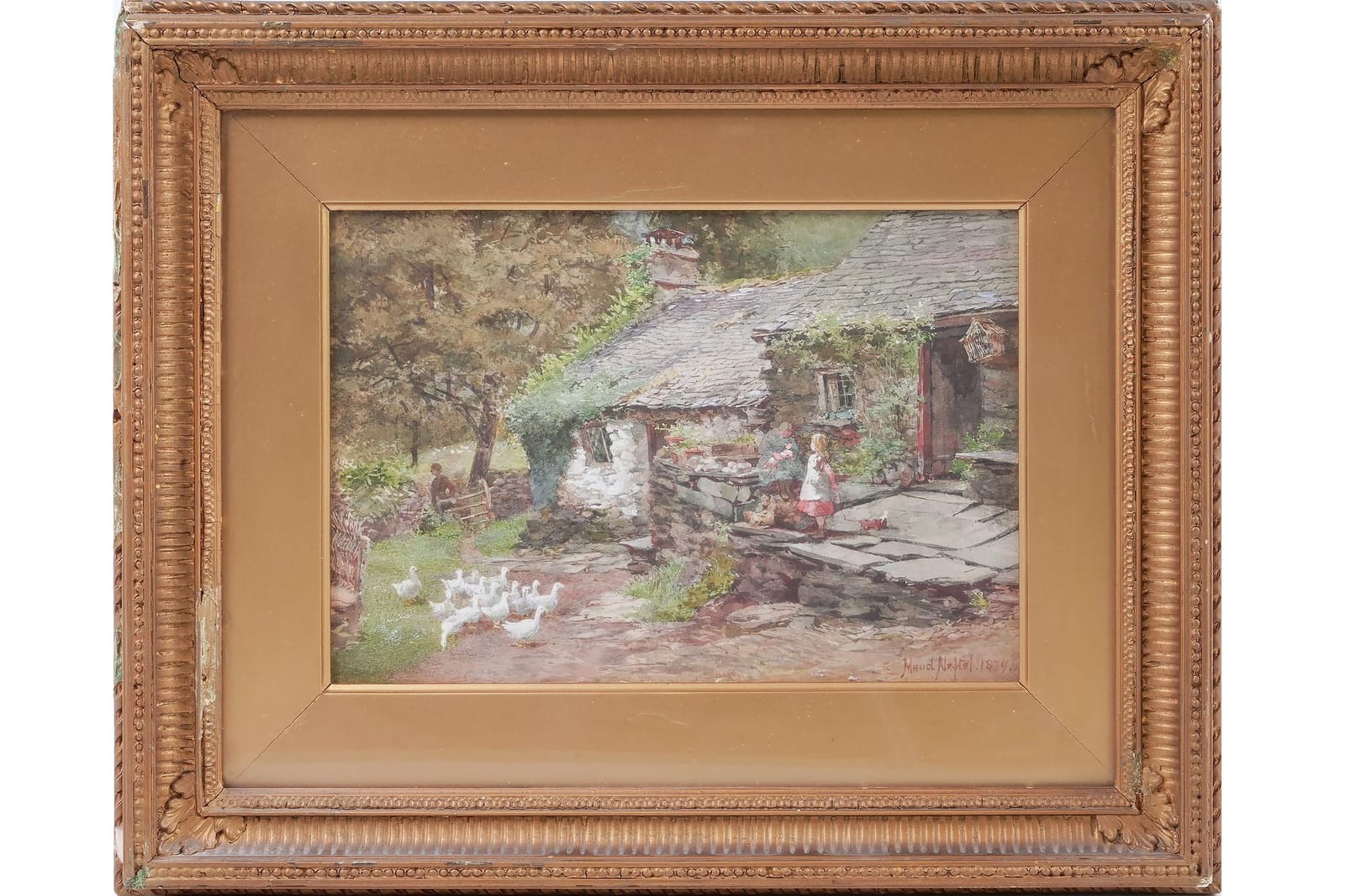 MAUD NAFTEL (Storbritannien, 1856-1890), akvarell
