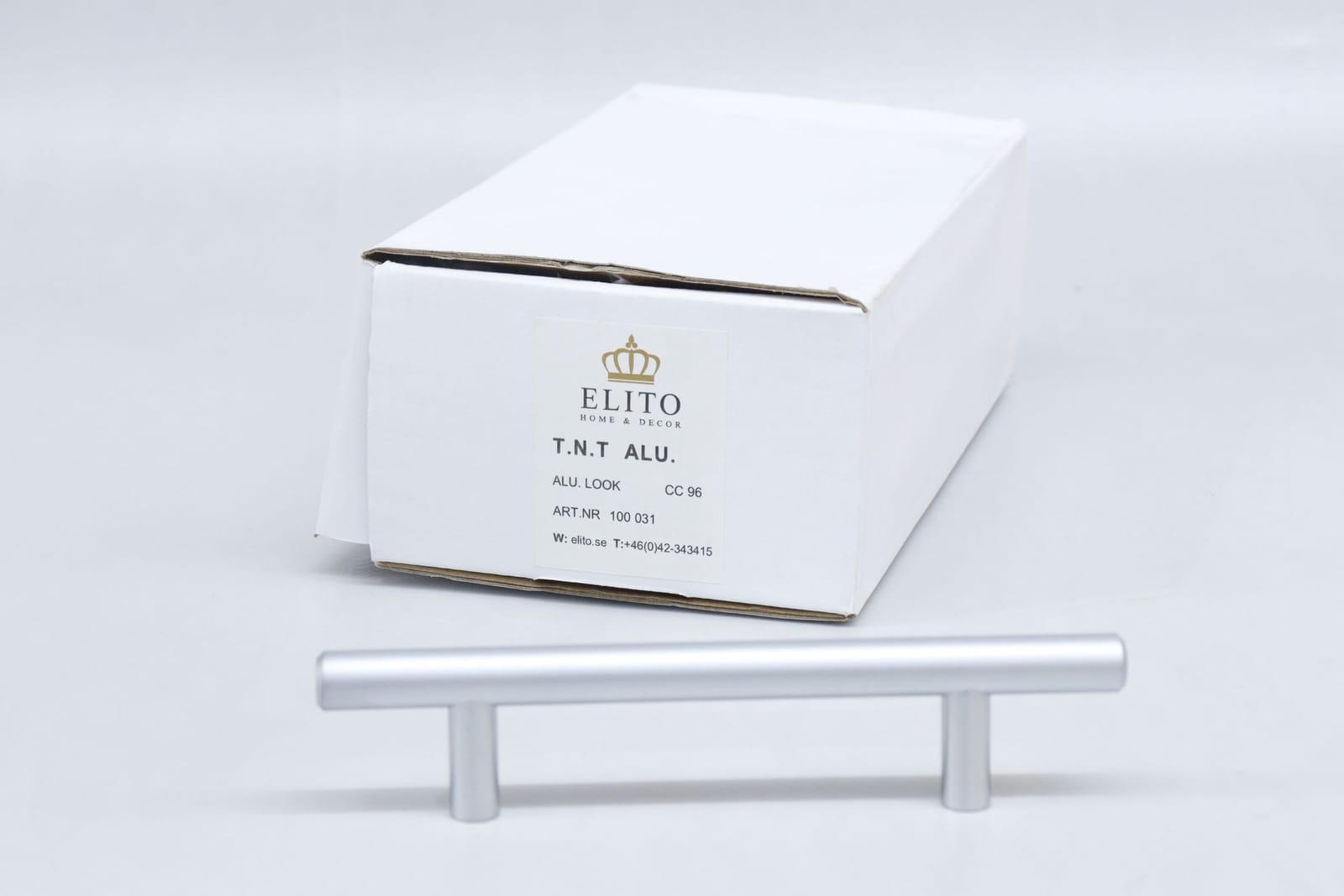 Handtag, 20st, "TNT Alu", Elito, aluminiumlook