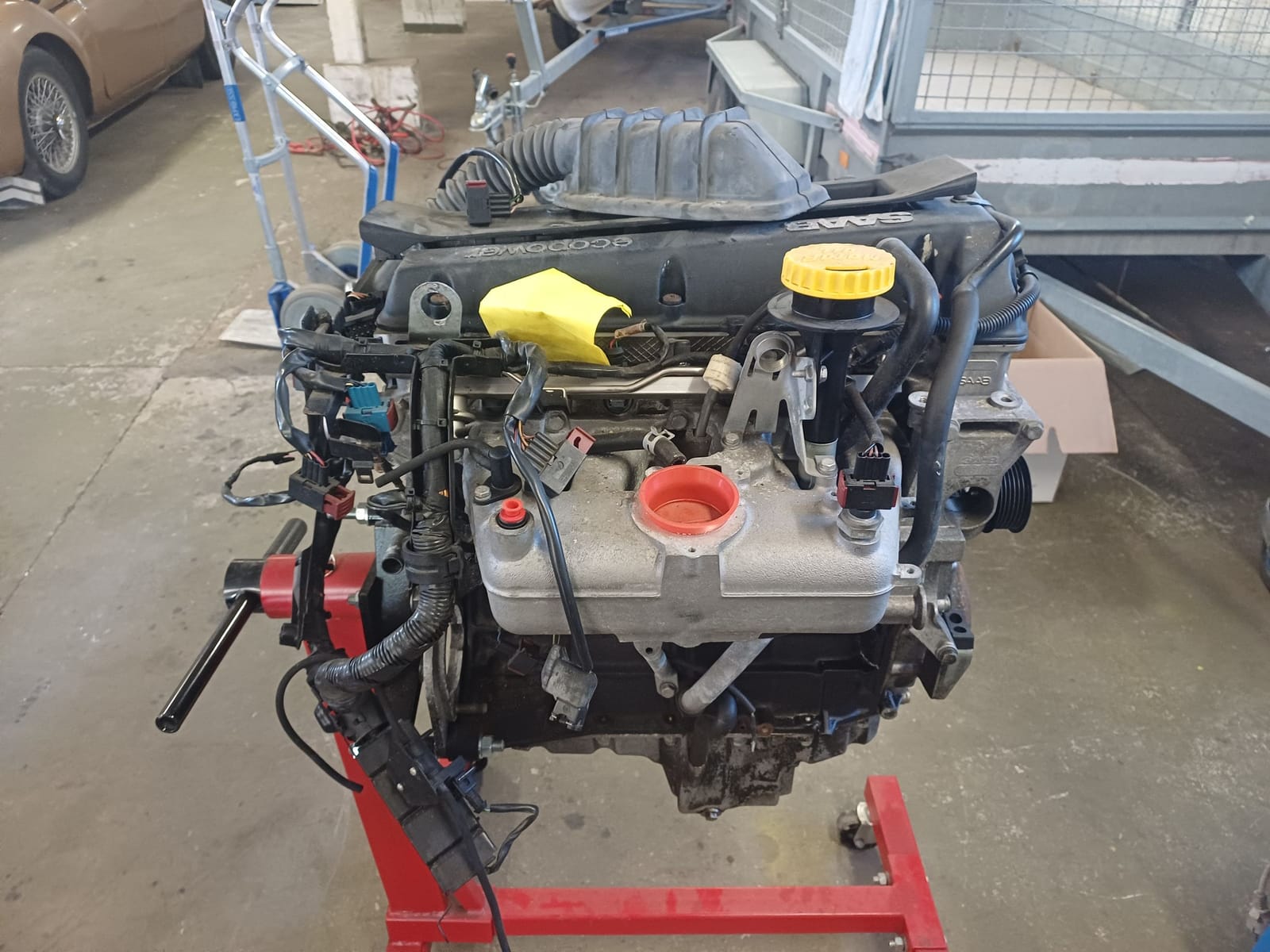 BILMOTOR, SAAB 9-5 Bio Power, 2.0 med motorstativ