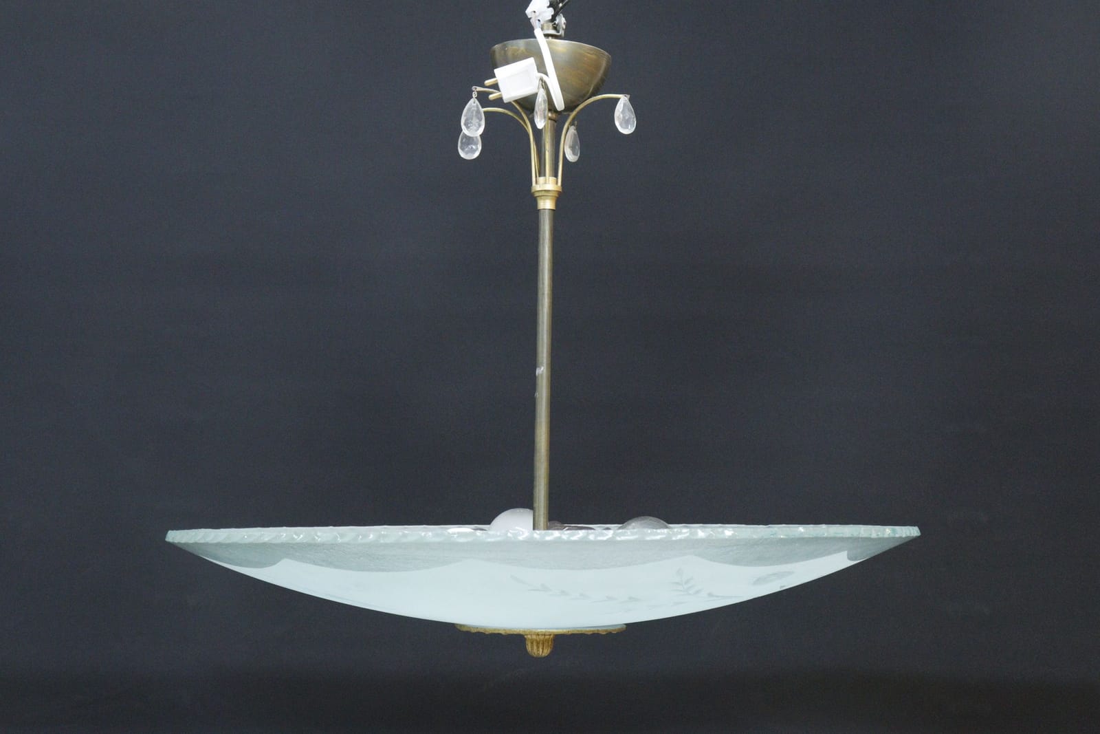Taklampa, glasplafond, blästrat glas