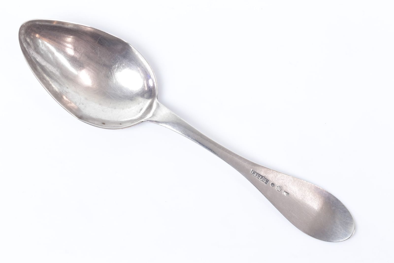 FREDRIK EKLÖF, matsked, silver, ryggås, Öregrund, 1833, ca 29,52 g