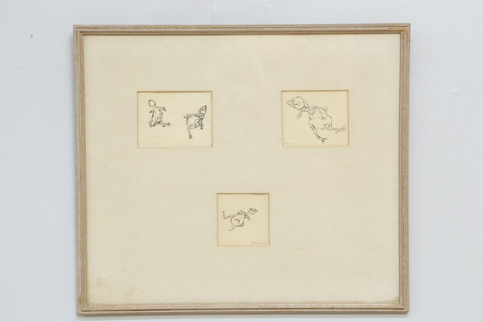 Asmund Arle, Fågelstudier, tusch, 3st, samramade, signerade