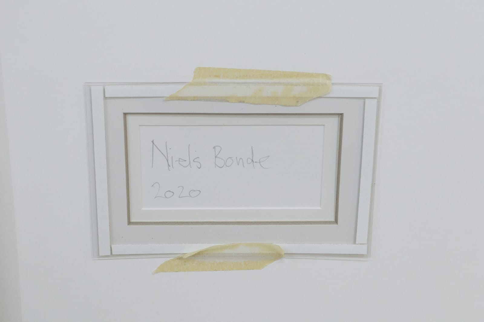 Niels Bonde, blandteknik, pixlat porträtt, signerat átergo 2020