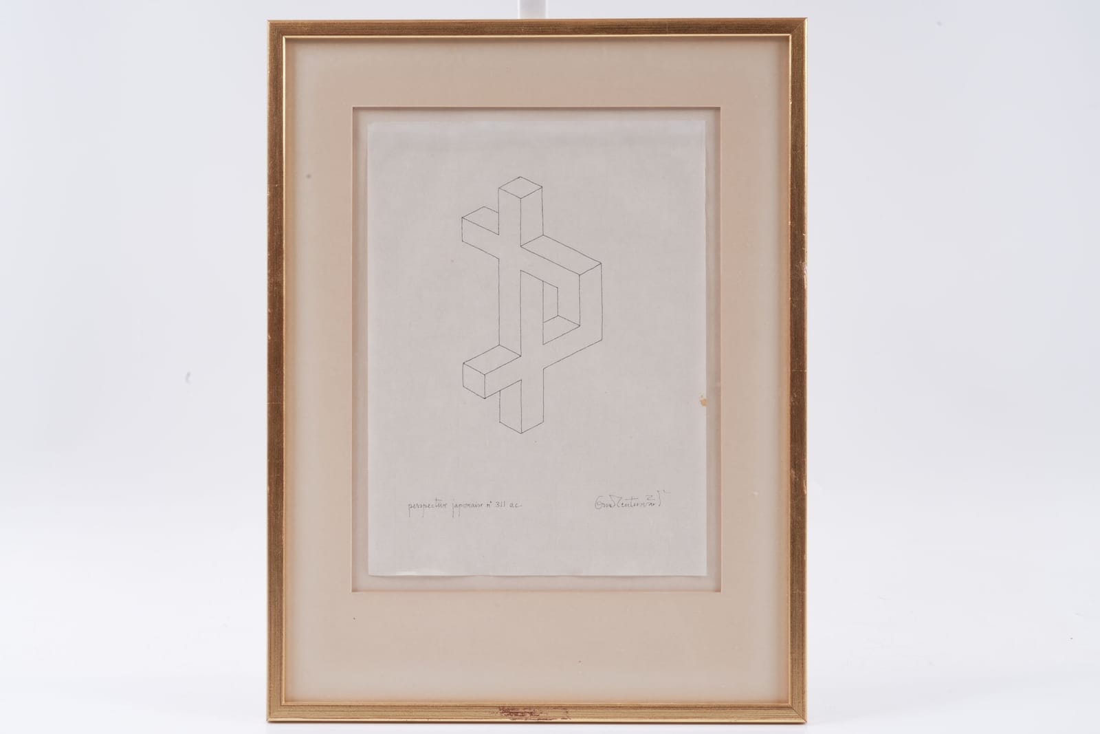 OSCAR REUTERSVÄRD (1915-2002), tuschteckning, "Perspective japonaise n 311 ac"