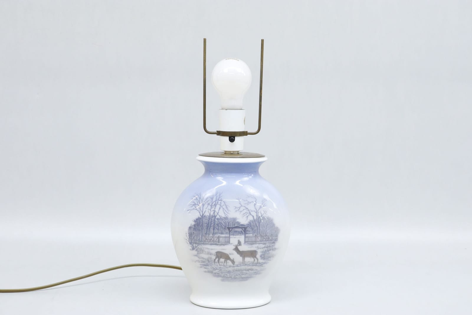 Bordslampa med hjortar, Royal Copenhagen