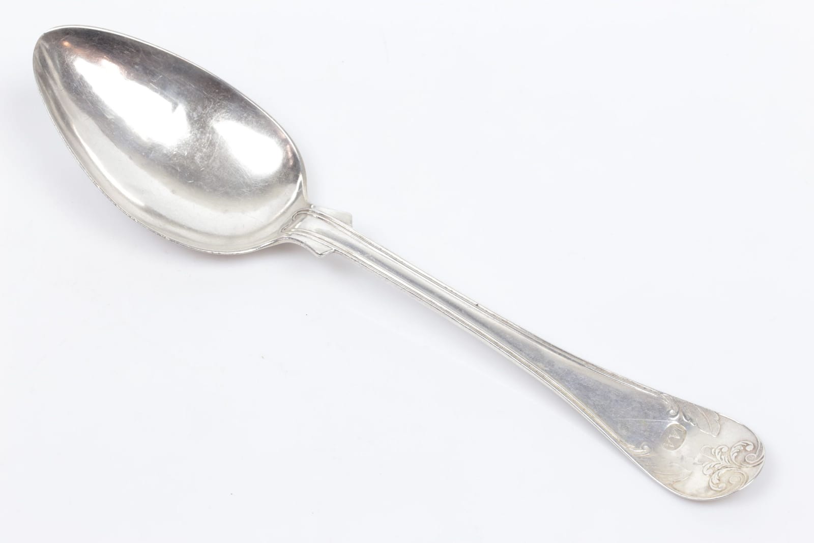 JOHAN GOTTFRID ÅHLÉN, matsked, silver, "Gammal fransk", Enköping, 1872, ca 38,58 g