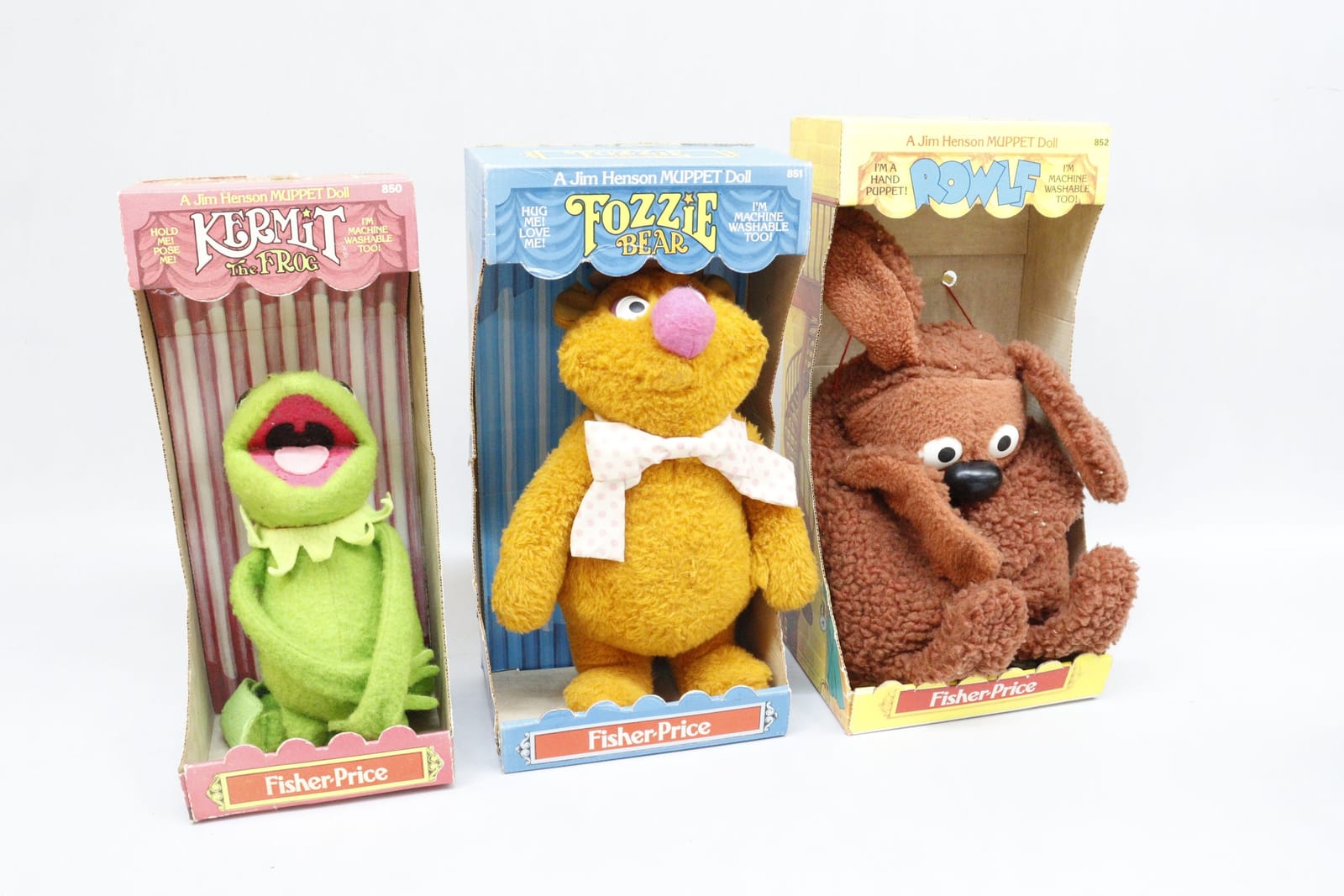 Dockor, 3st, Mupparna, Muppet doll, Fischer Price, i originalförpackningar