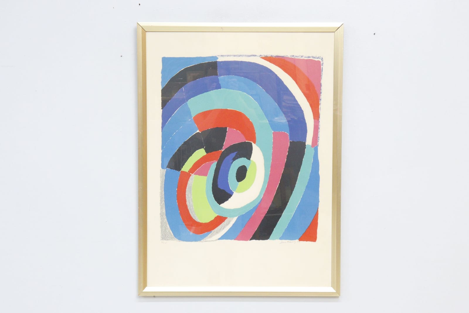 Sonia Delaunay, färglitografi, "L'oeil", signerad -74, nr 75/125