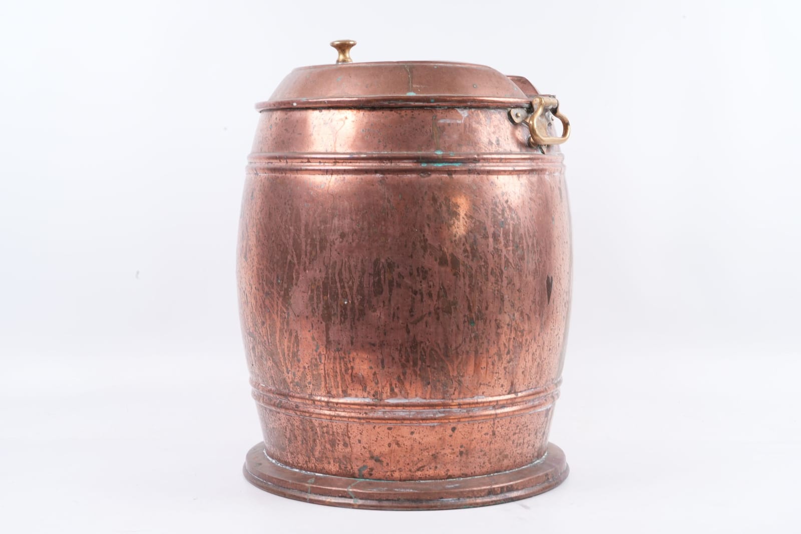 VATTENTUNNA, koppar, med detaljer i mässing, 1900-tal