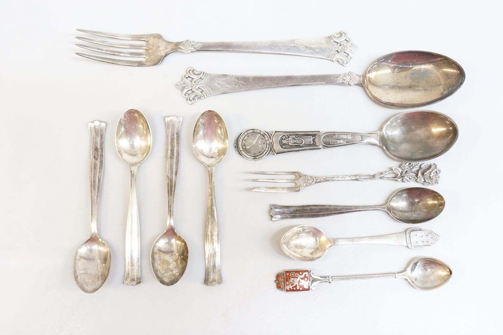 Bestick, silver, vikt 187 gram