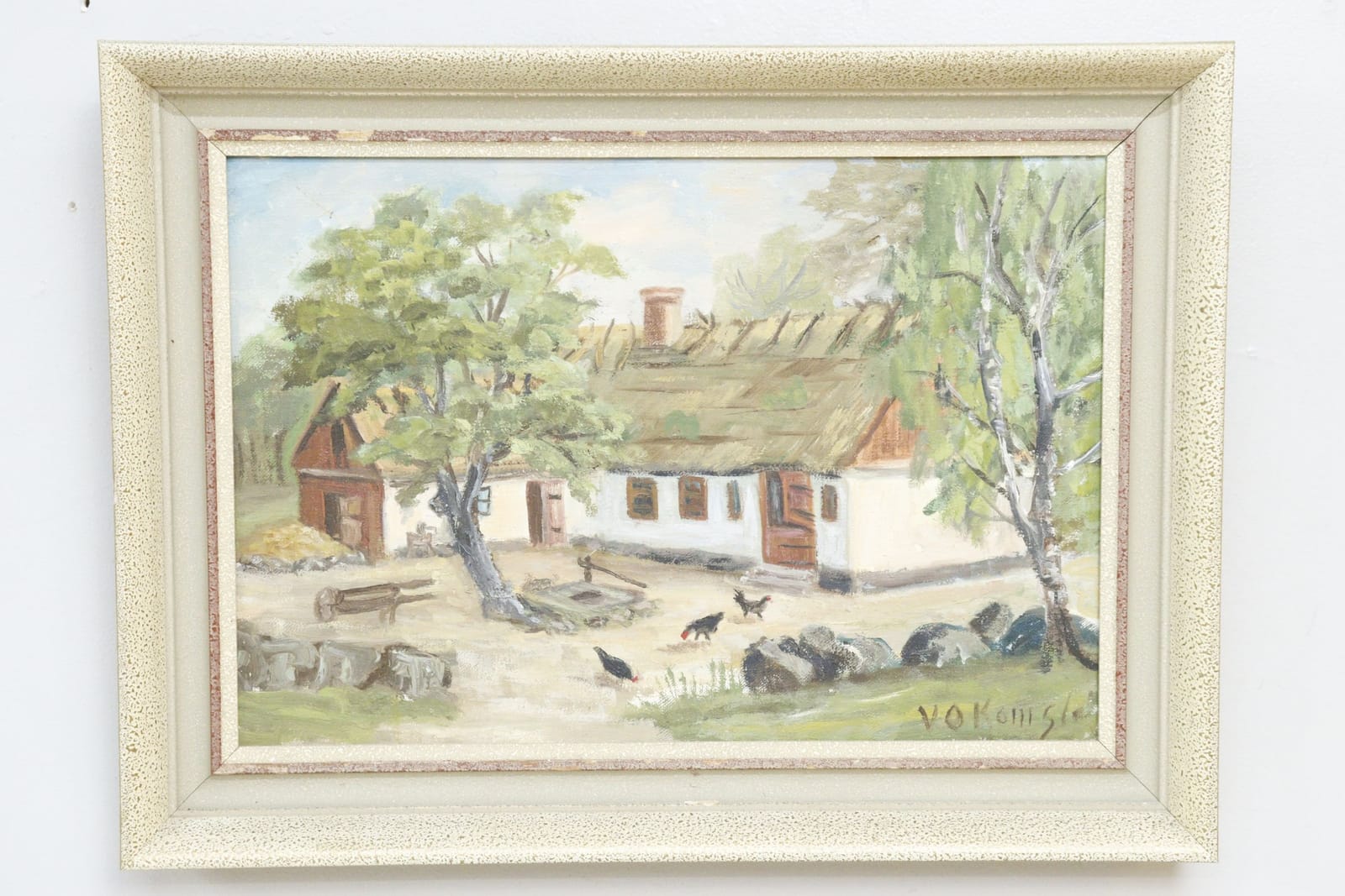 VO Komstad, olja på duk, signerad