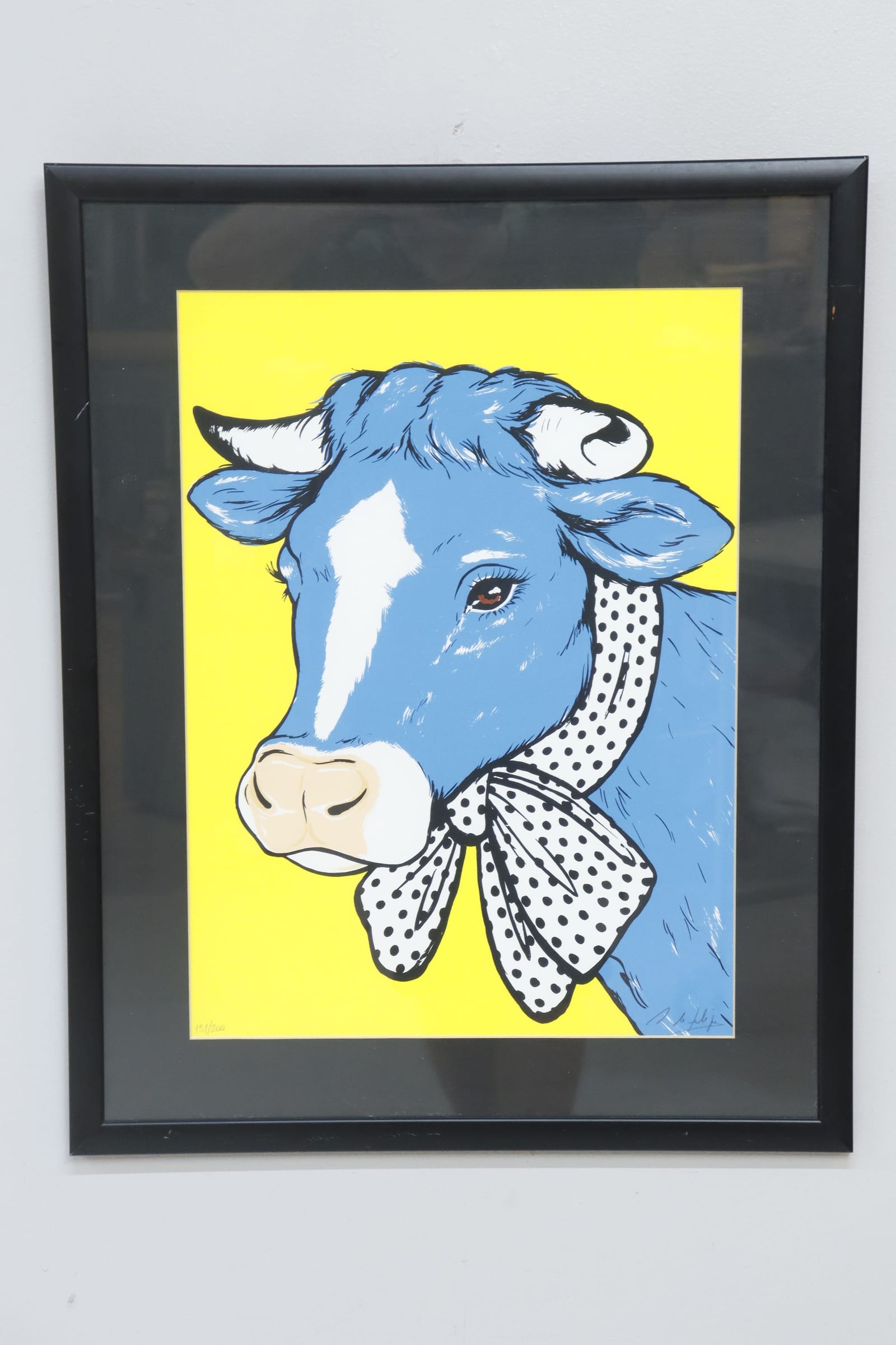 Antonio de Felipe, färglitografi, "La vaca querie", signerad och numrerad 151/200 samt bok