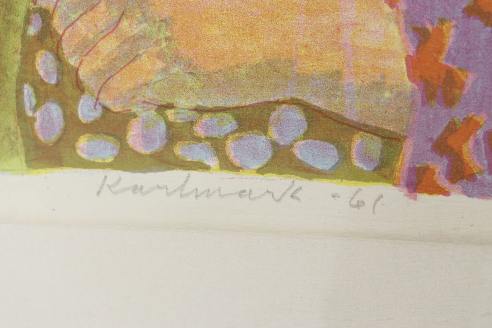 Gerhard Karlmark, litografi, signerad
