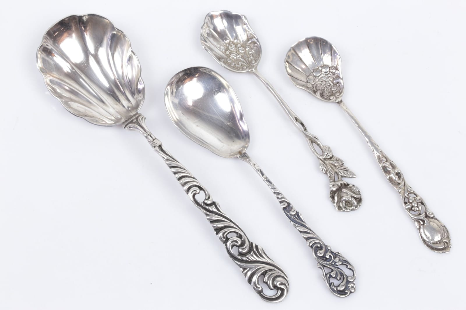 SERVERINGSSKEDAR, 4 st, silver, GEWE, ca 66,91 g