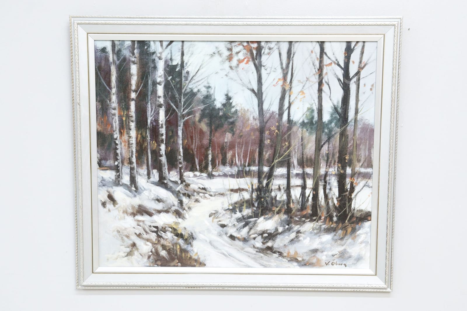 Valdemar Öberg, olja på duk, signerad