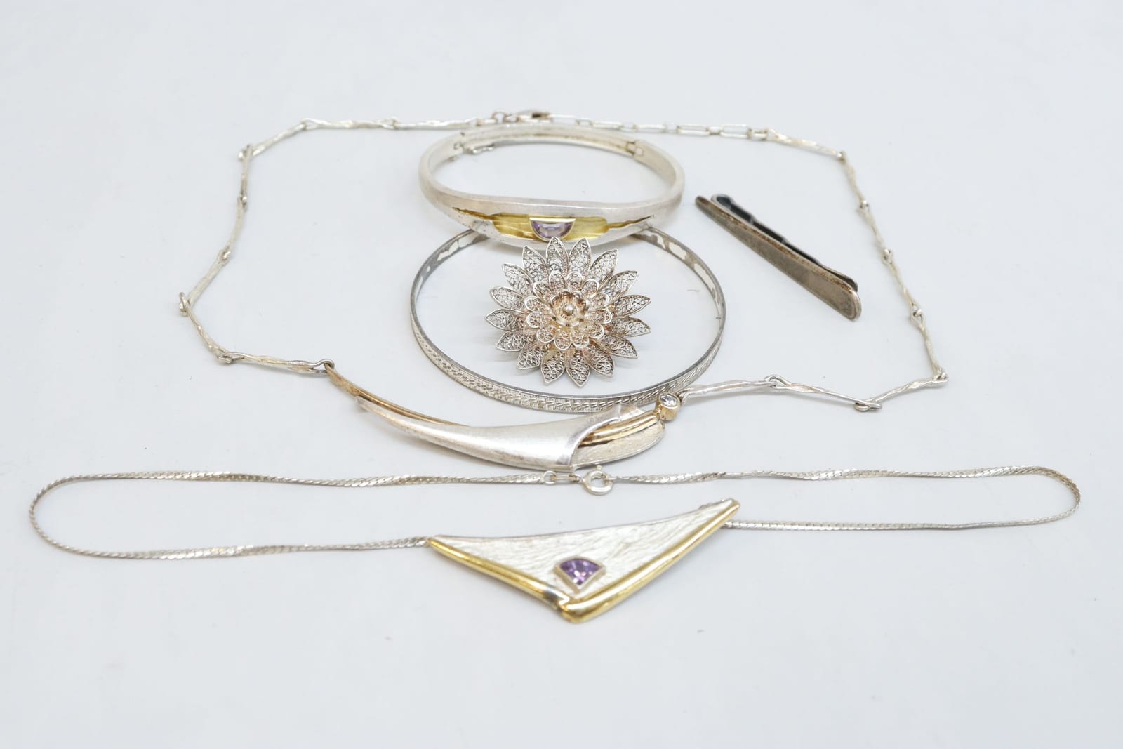 Smycken, silver, vikt 64 gram