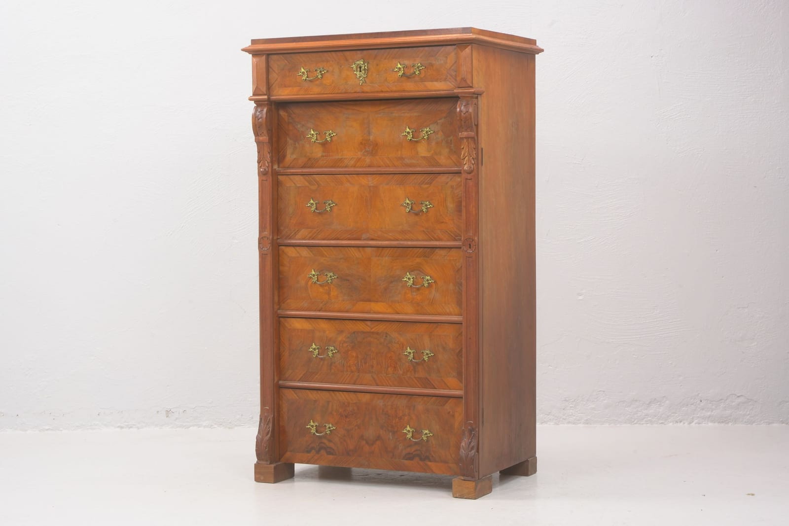 HERRBYRÅ, mahogny, nyrenässans, 1800-talets andra hälft