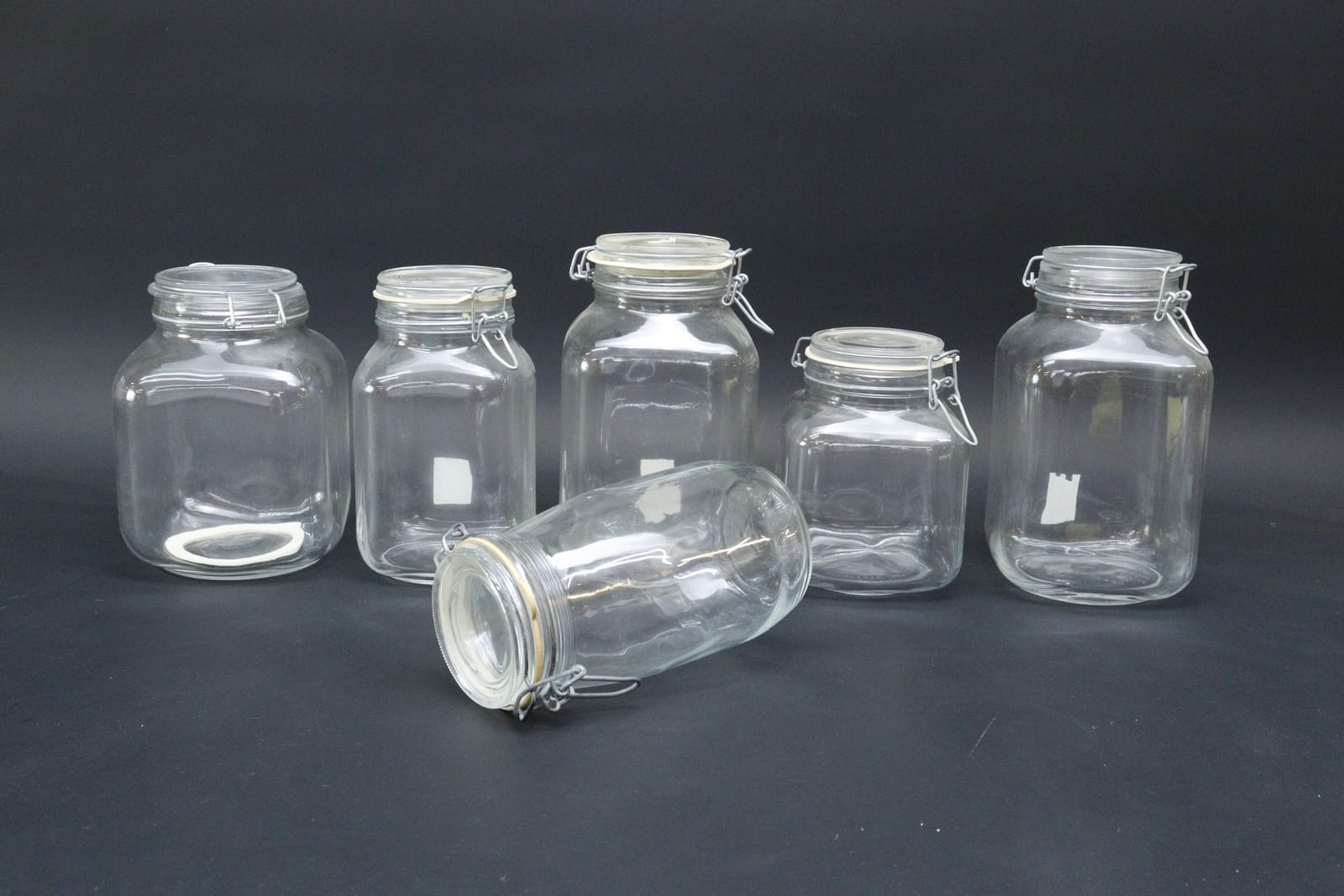 Större konserveringsburkar, 6st, 1.5-3 liter