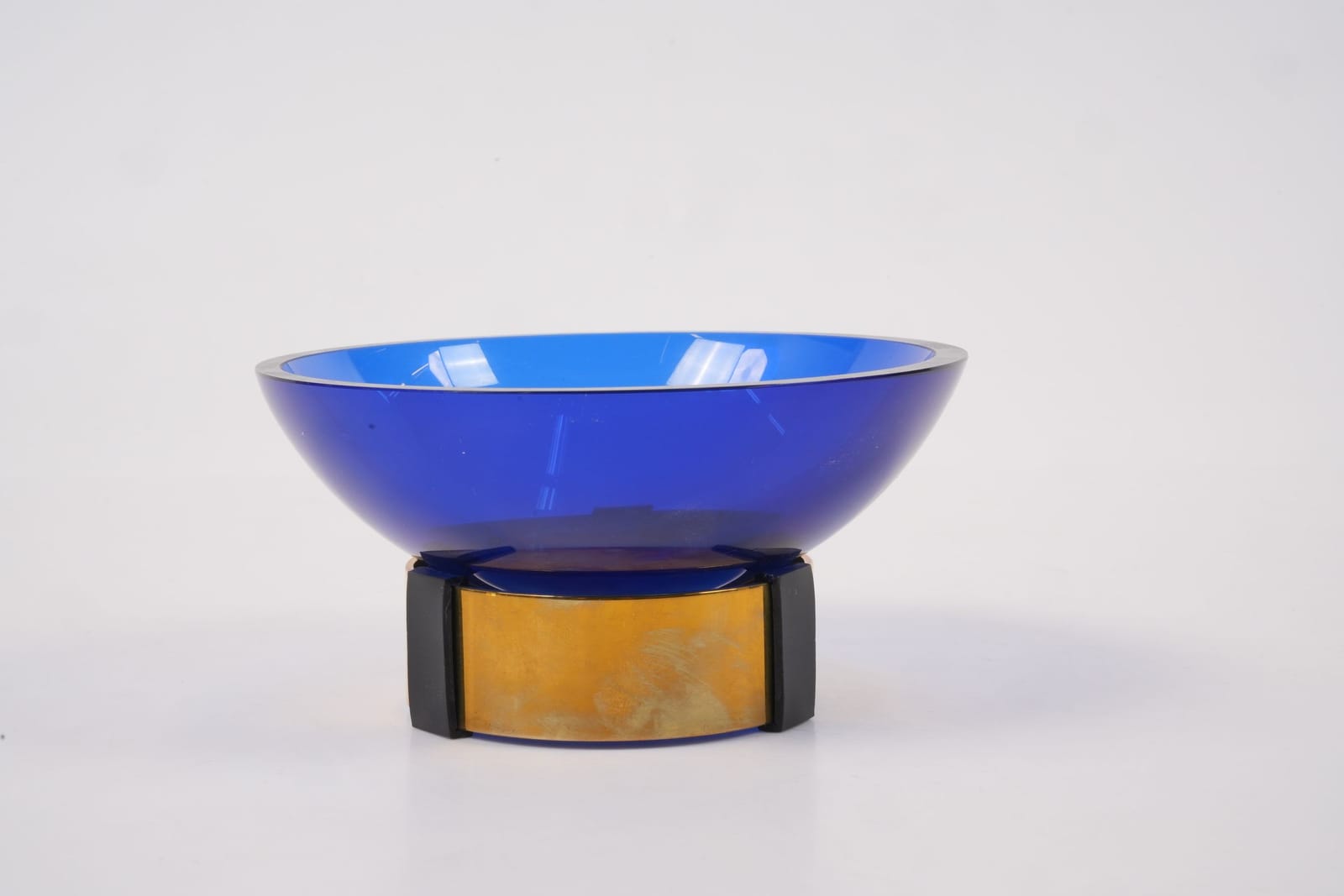 MICHAEL KURPATOW, skål, mässing och glas, "Sverigeskålen", Skultuna Bruk