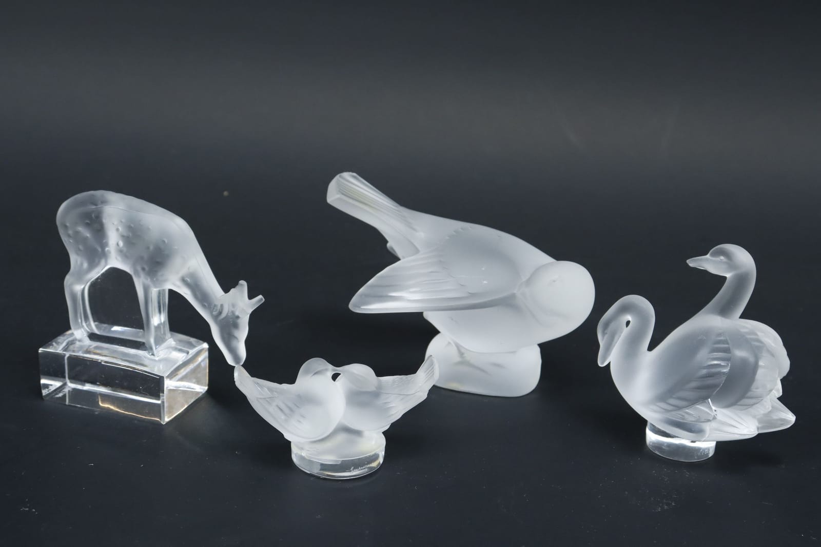 Figuriner, 4st, Lalique, signerade