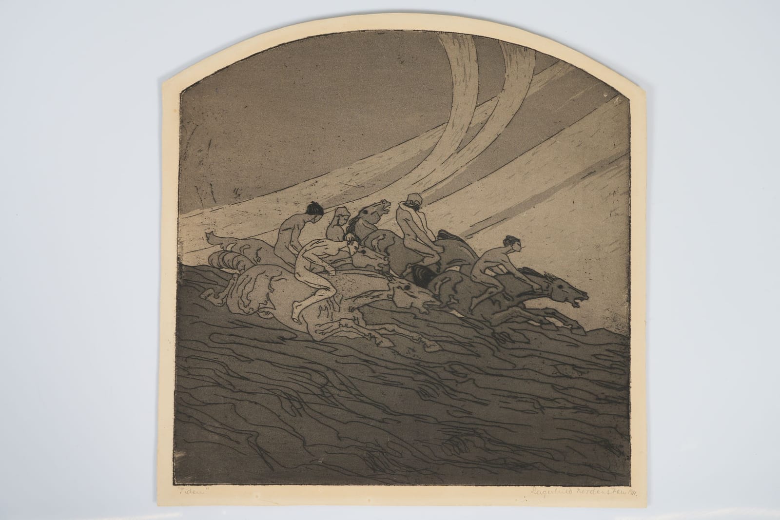RAGNHILD NORDENSTEN (1888-1951), träsnitt, "Tiden"