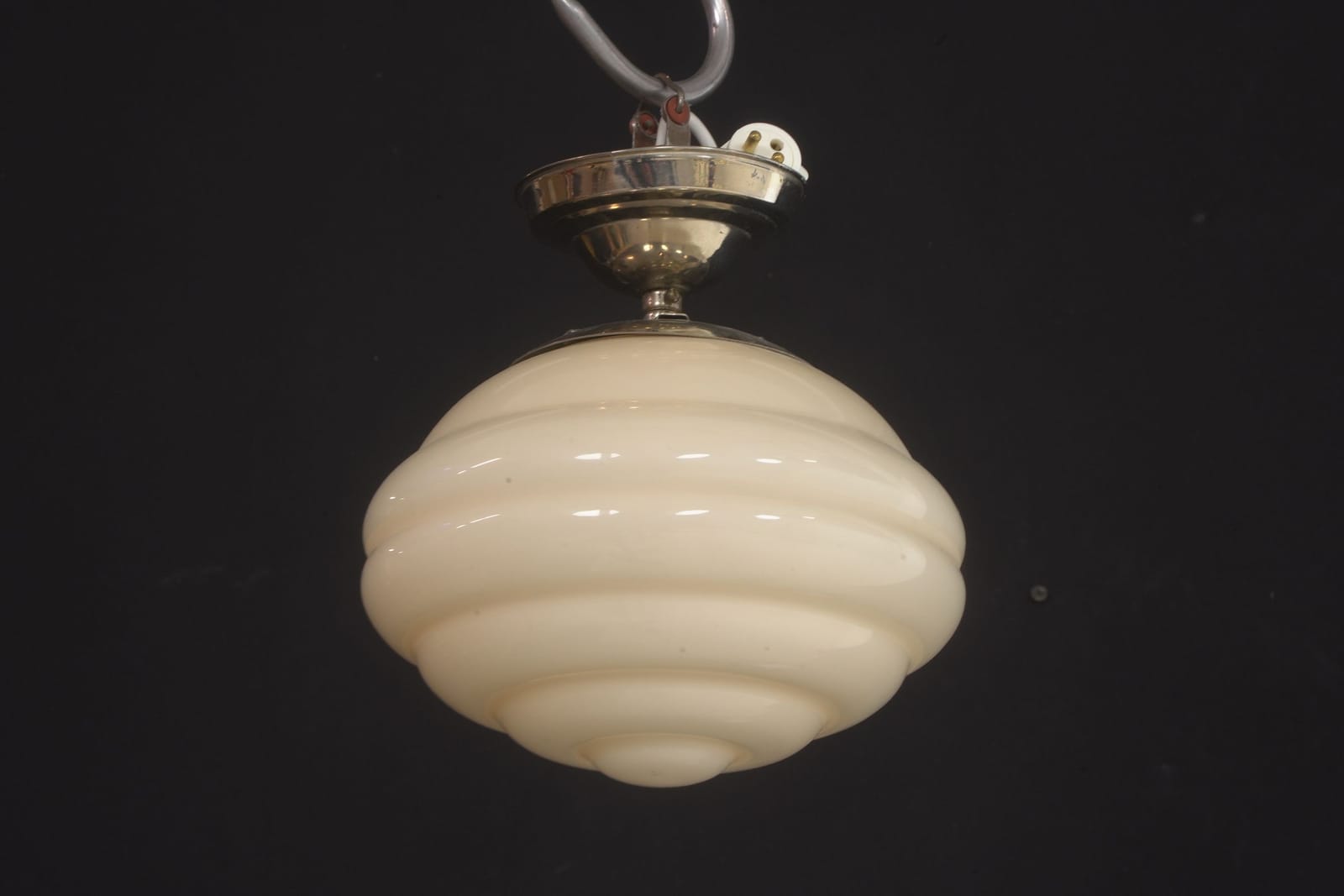 TAKLAMPA med glaskupa, 1930/1940-tal