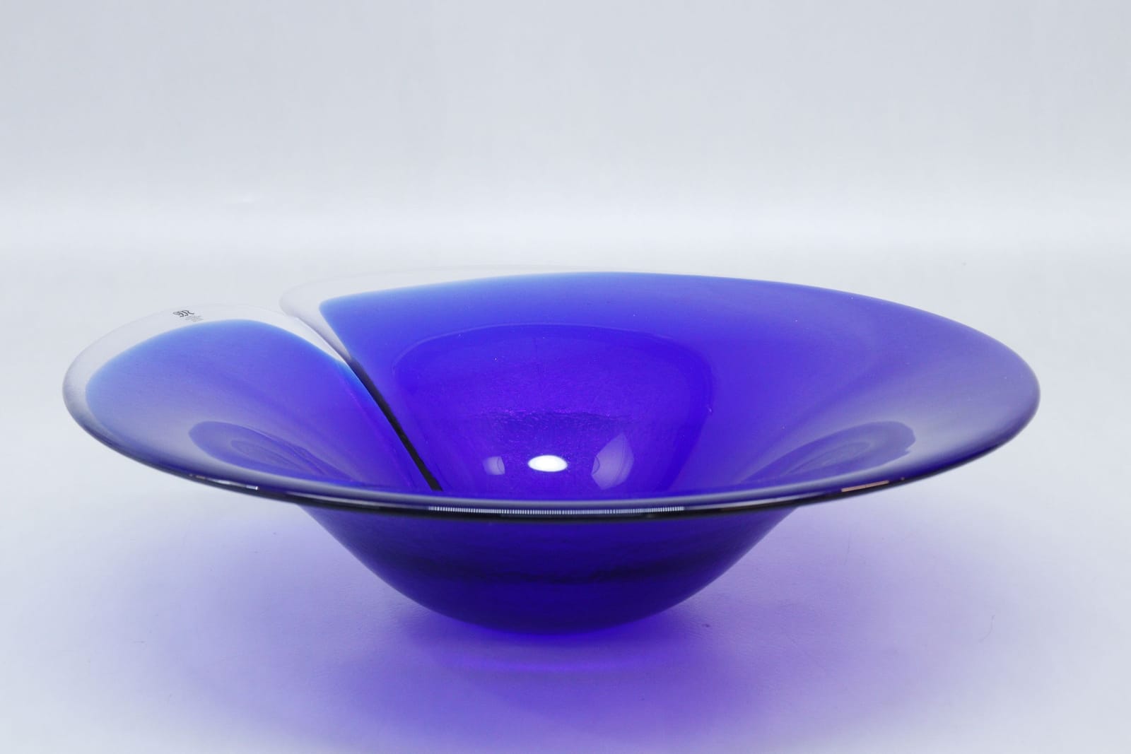 Skål, Mats Jonasson, Målerås, blått glas