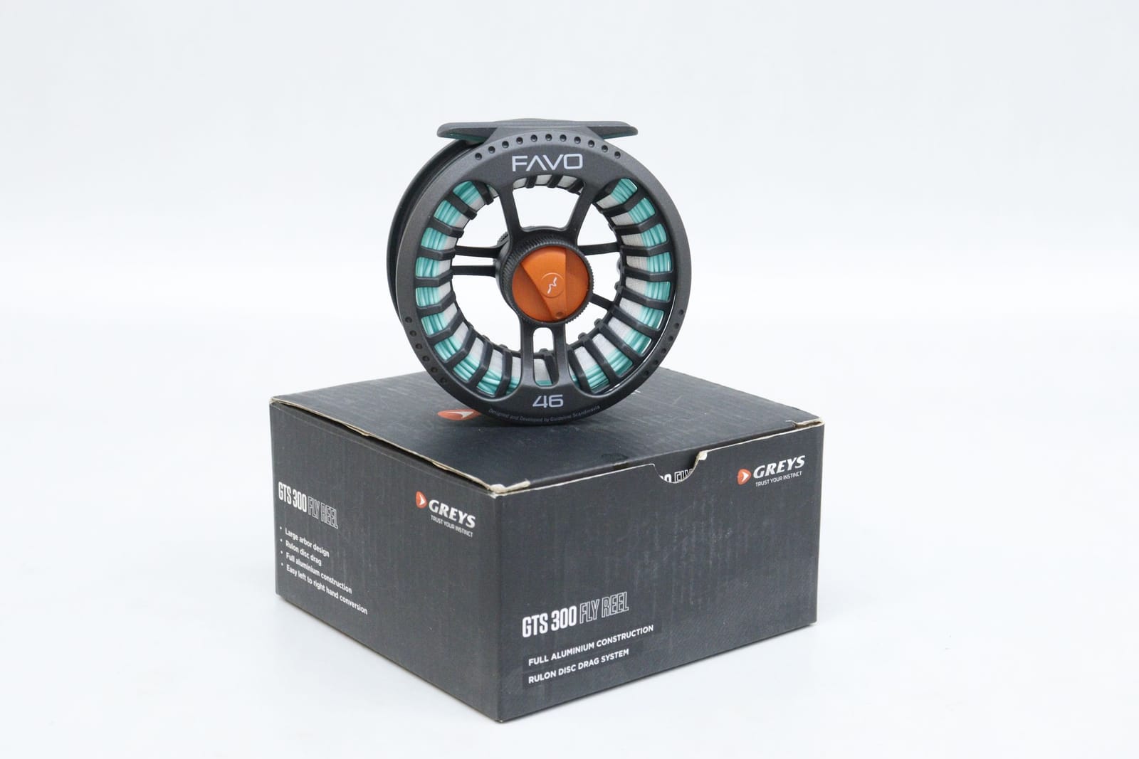 Flugfiskerulle, Grays Favo 46 GTS300 Fly reel, med fodral och kartong