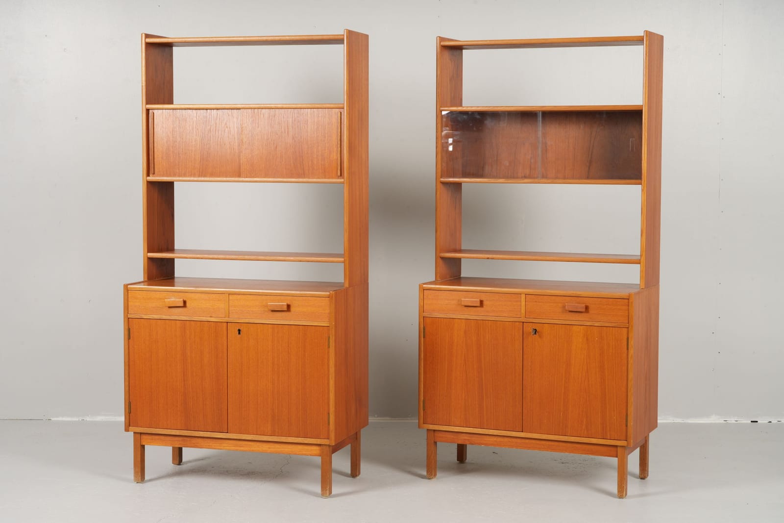 BOKHYLLOR, 2 st, teak, 1950/1960-tal