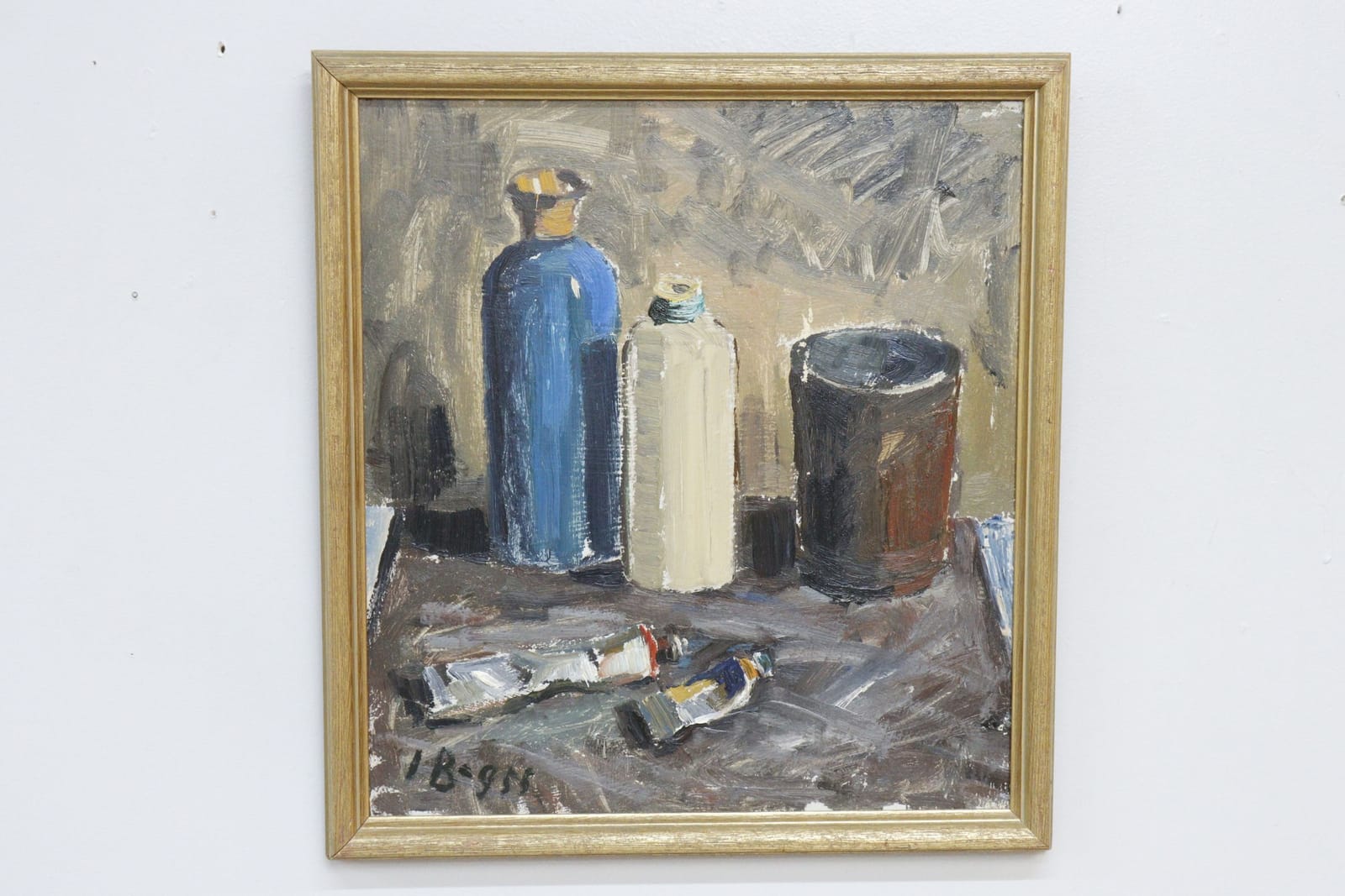Ivan Broberg, olja på pannå, signerad