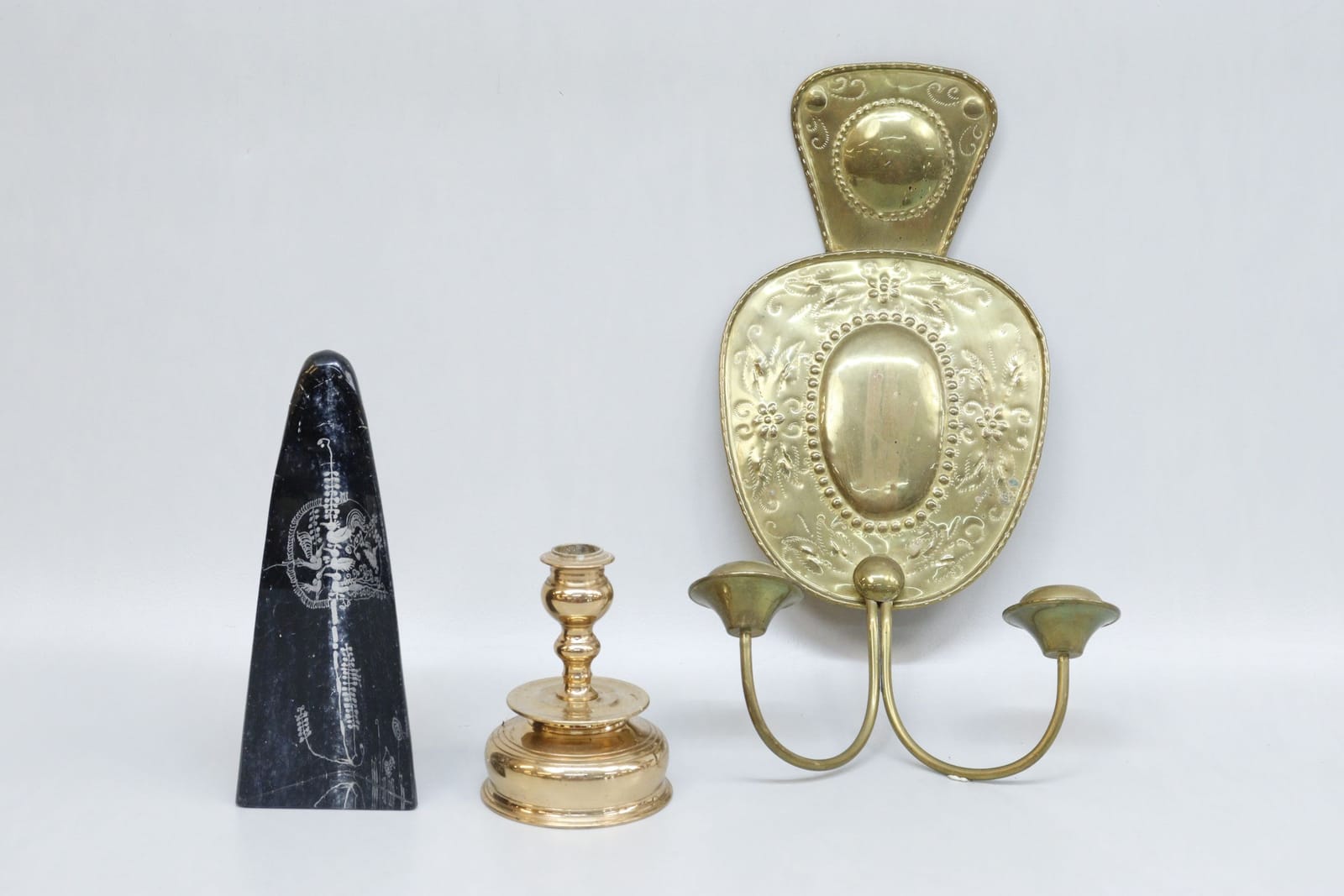 Skulptur, Göran Wärff, ljusstake och väggplåt