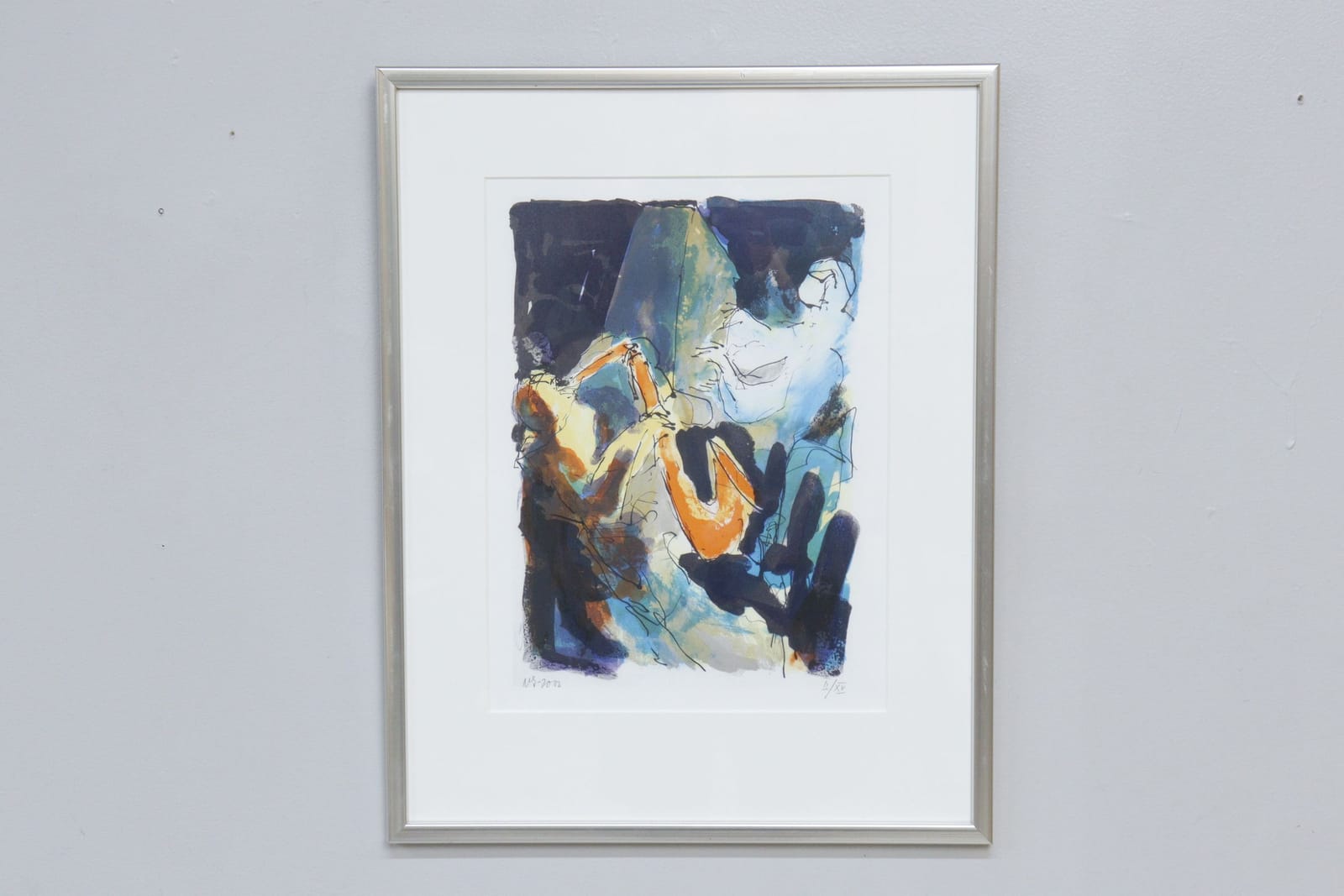 Niels Sylvest, litografi, signerad