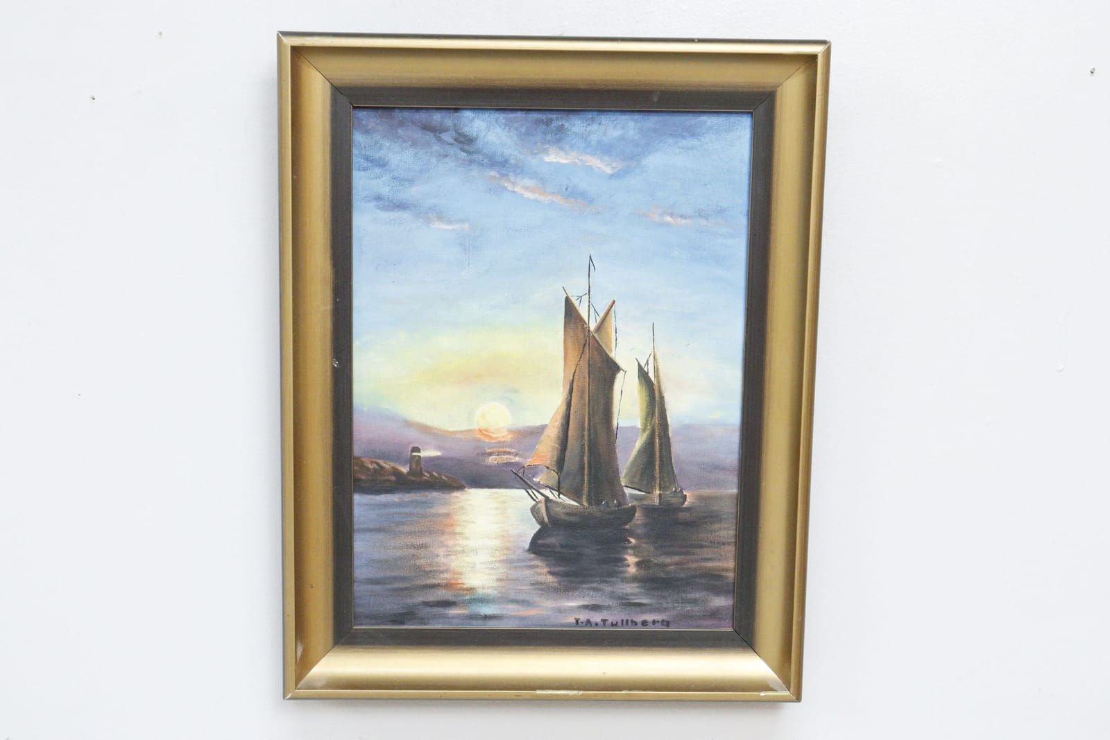 T.A Tullberg, olja på duk, signerad