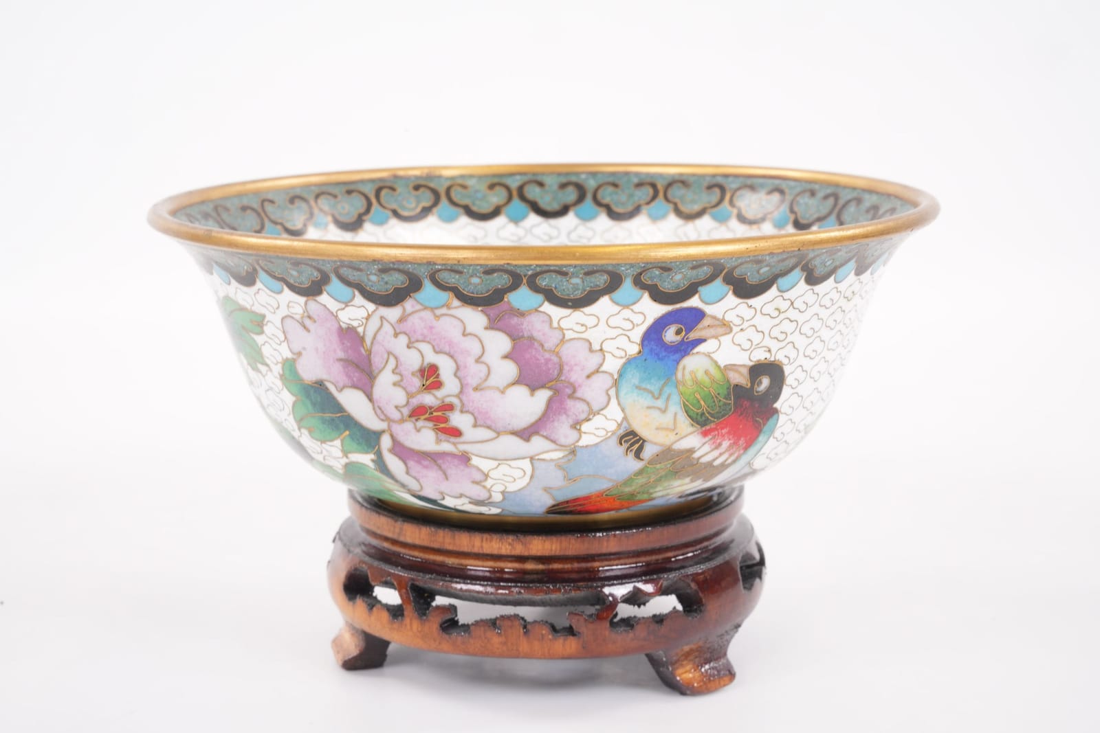 SKÅL med sockel, cloisonné, Kina, 1900-tal