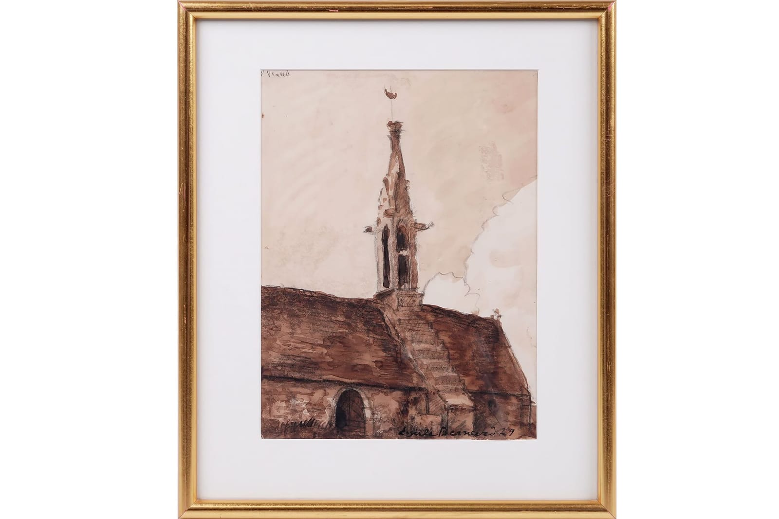 ÉMILE BERNARD (Frankrike, 1868-1941), tuschlavering