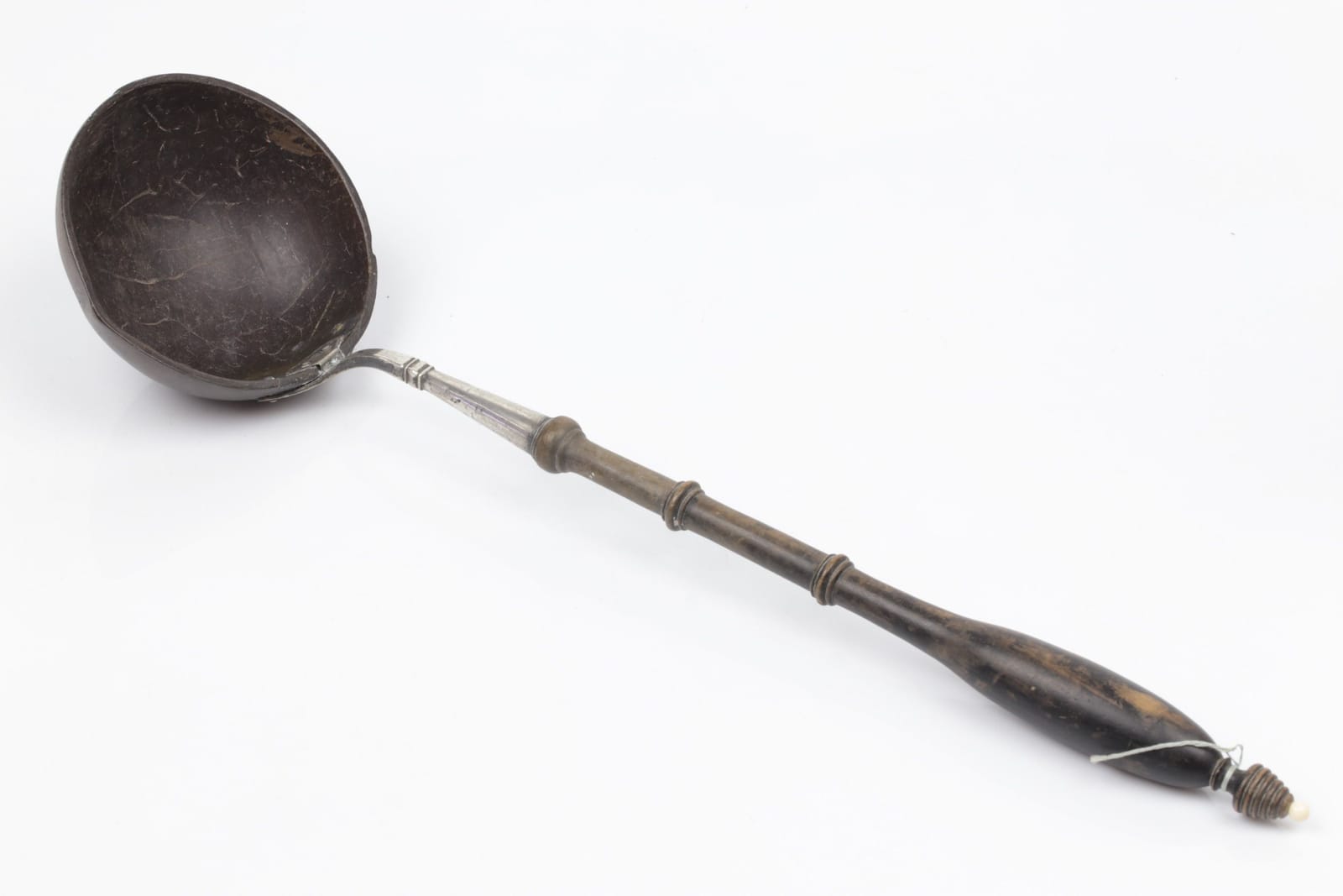 DANIEL EKLUND, soppslev, silver med handtag i trä, Kalmar, 1855
