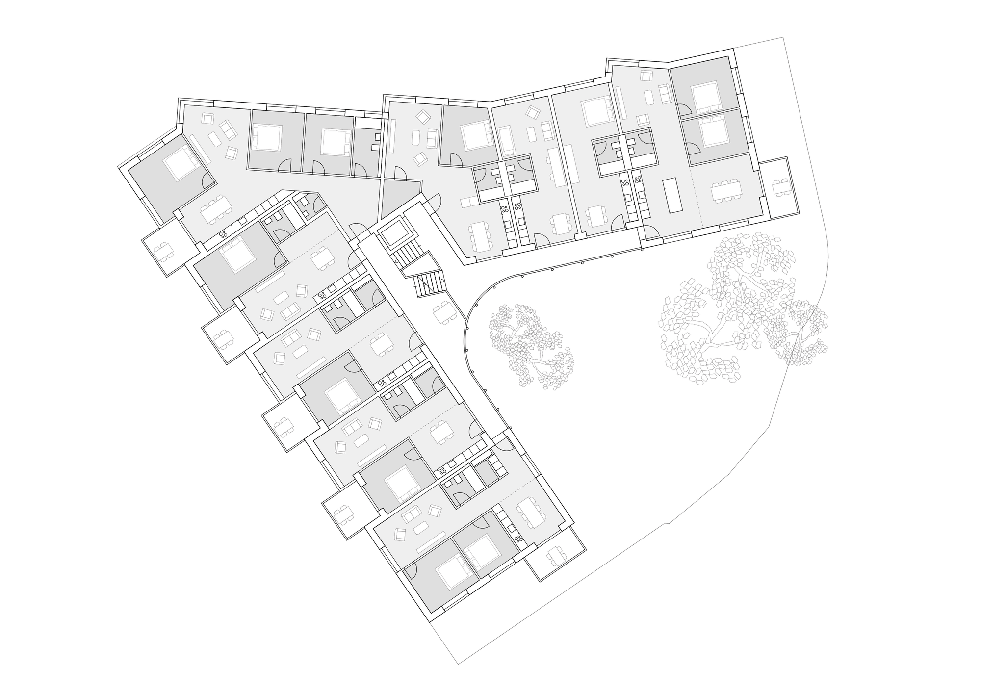3064 Goldbrunnenstrasse Grundriss weiss