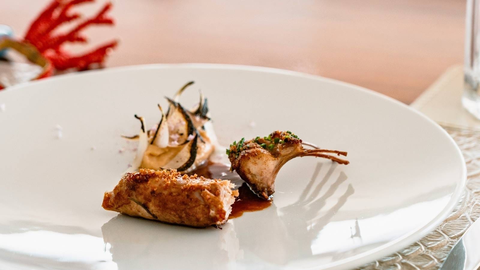 close up on a plate of food