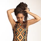 Jamaican Print Maxi Dress 1