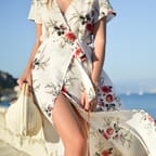 Tropical Print Maxi Dress 1