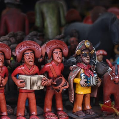 Handcrafted Jamaican Wooden Figurines