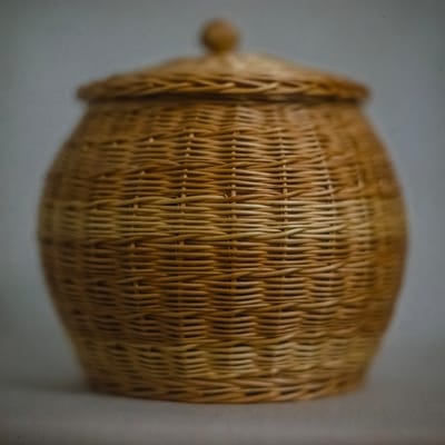 Handmade Jamaican Bamboo Basket